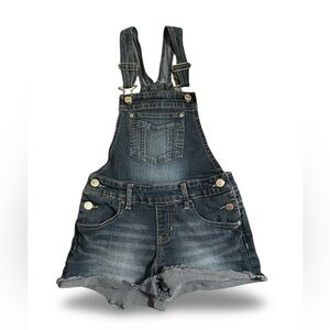 Jordache Girls Frayed Hem Shortall Size 7/8